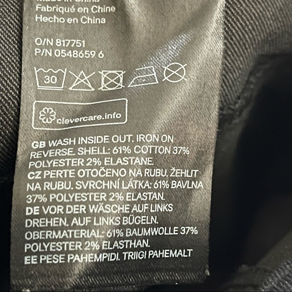 H&M black shimmer skinny trousers sz 12 - Picture 5 of 9